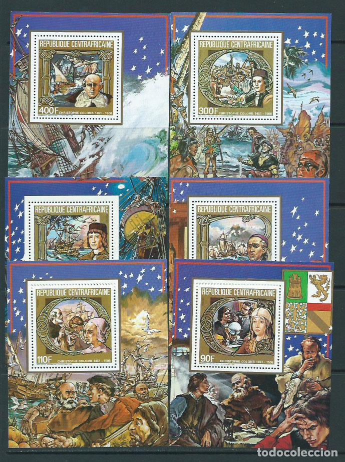 Sellos: Centroafrica - Correo Yvert 718/11+A338/9 7 hojitas ** Mnh Astro