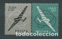 Stamps: Polonia - Correo 1958 Yvert 935/6 ** Mnh Avi&oacute;n