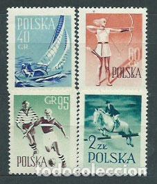Stamps: Polonia - Correo 1959 Yvert 952/5 * Mh Deportes