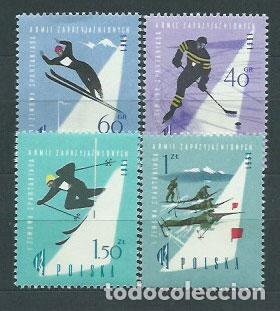 Stamps: Polonia - Correo 1961 Yvert 1085/8 ** Mnh Deportes