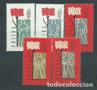 Stamps: Polonia - Correo 1962 Yvert 1152/6 ** Mnh