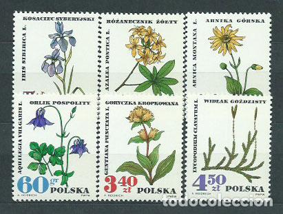 Francobolli: Polonia - Correo 1967 Yvert 1625/30 ** Mnh Flores
