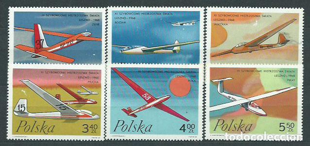 Francobolli: Polonia - Correo 1968 Yvert 1696/701 ** Mnh Aviones