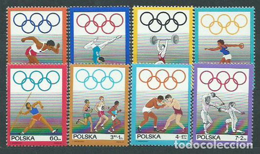 Francobolli: Polonia - Correo 1969 Yvert 1758/65 ** Mnh Deportes