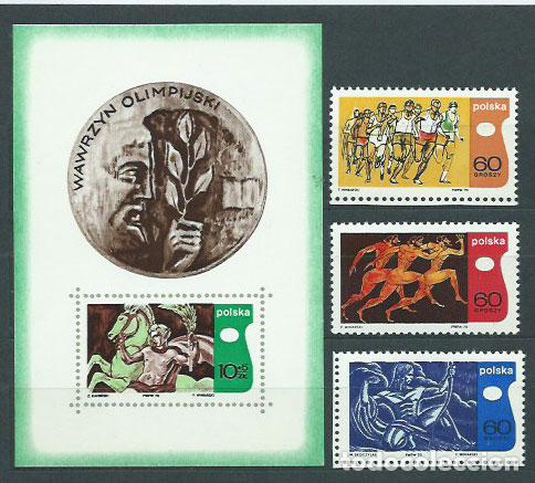 Francobolli: Polonia - Correo 1970 Yvert 1860/2+H.47 ** Mnh