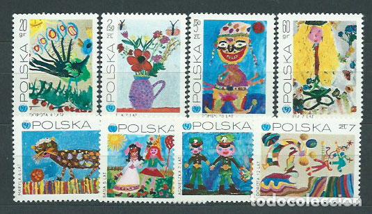 Francobolli: Polonia - Correo 1971 Yvert 1926/33 ** Mnh UNICEF