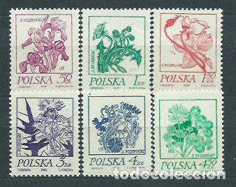 Francobolli: Polonia - Correo 1974 Yvert 2136/41 ** Mnh Flores
