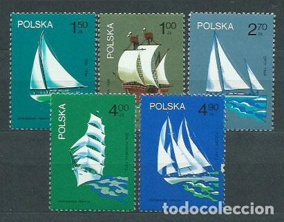Francobolli: Polonia - Correo 1974 Yvert 2157/61 ** Mnh Barcos