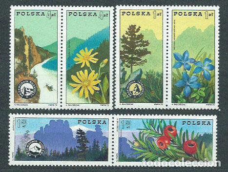 Francobolli: Polonia - Correo 1975 Yvert 2208/13 ** Mnh Flora