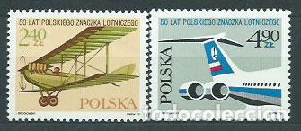 Francobolli: Polonia - Correo 1975 Yvert 2236/7 ** Mnh Aviones