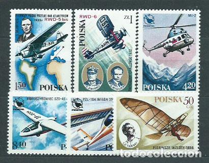 Stamps: Polonia - Correo 1978 Yvert 2378/83 ** Mnh Aviones