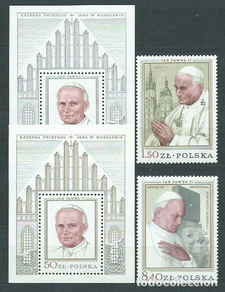 Stamps: Polonia - Correo 1979 Yvert 2452/3+H.83/4 ** Mnh Papa Juan Pablo II