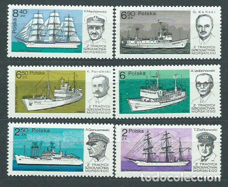 Stamps: Polonia - Correo 1980 Yvert 2517/22 ** Mnh Barcos