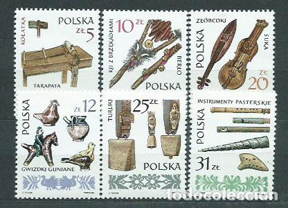Briefmarken: Polonia - Correo 1985 Yvert 2791/6 ** Mnh Instrumentos de M&uacute;sica