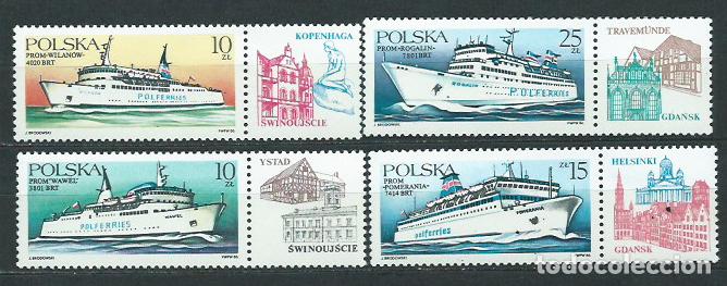Briefmarken: Polonia - Correo 1986 Yvert 2839/42 ** Mnh Barcos