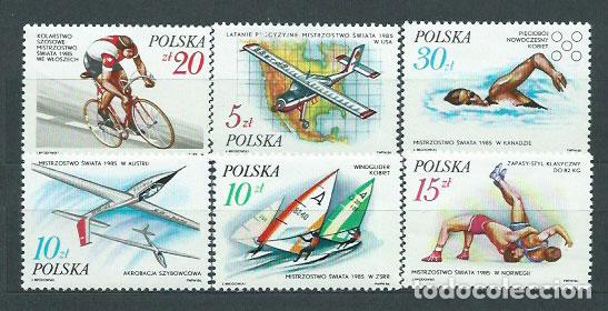 Briefmarken: Polonia - Correo 1986 Yvert 2852/7 ** Mnh Deportes