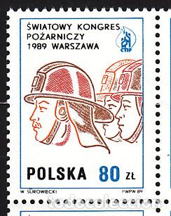 Briefmarken: Polonia - Correo 1989 Yvert 3016 ** Mnh Bomberos