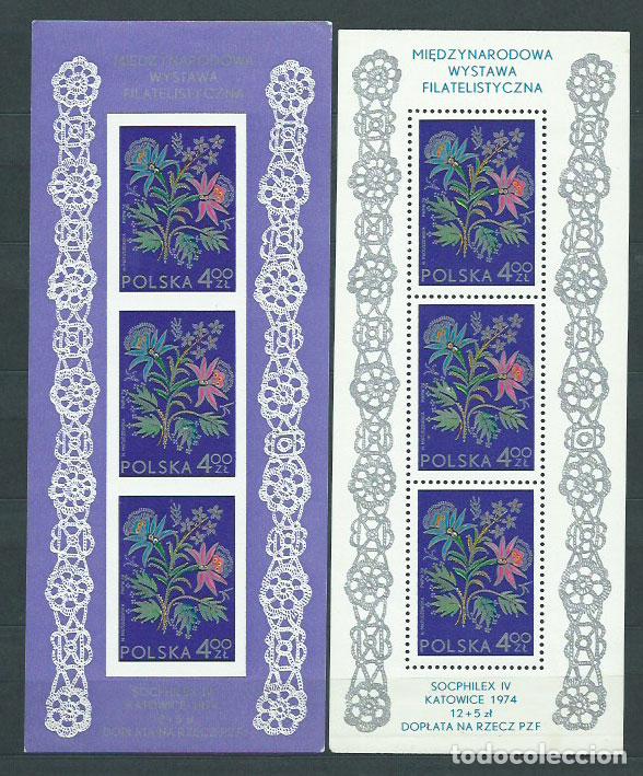 Briefmarken: Polonia - Hojas Yvert 63/4 ** Mnh Flores