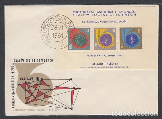 Briefmarken: Polonia Sobre Primer Dia FDC Yvert Hoja Hb 26 Organizaciones del Estado 1961