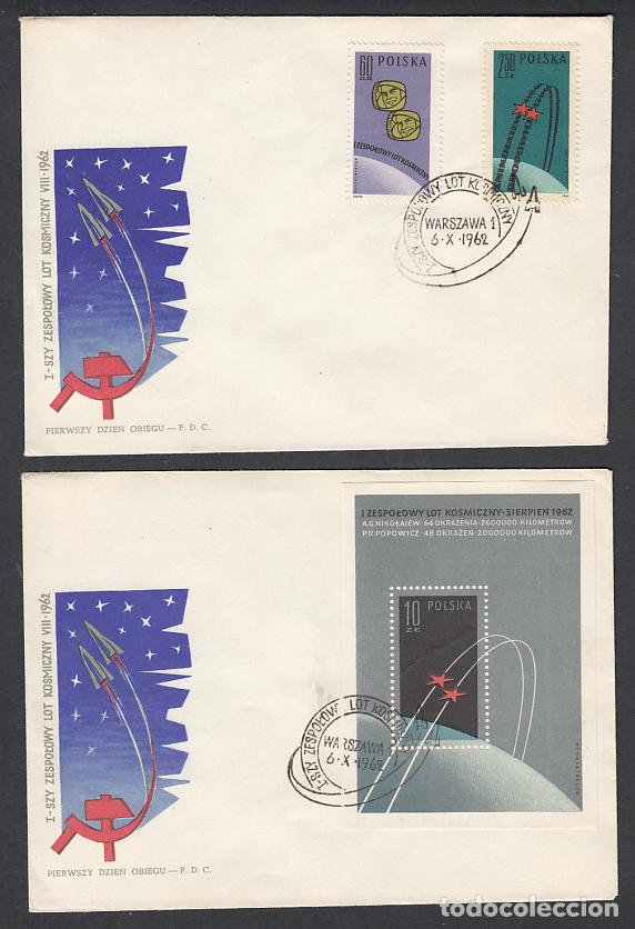 Timbres: Polonia Sobre Primer Dia FDC Yvert 1209/10 Hb 33 Espacio Astronautas 1962