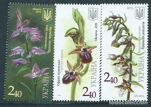 Selos: Ukrania - Correo Yvert 1224/26 ** Mnh Flores