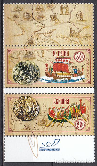 Timbres: Ukrania - Correo Yvert 537/38 ** Mnh Barcos
