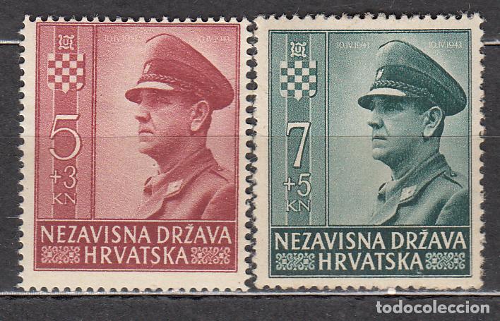 Timbres: Croacia Correo 1943 Yvert 73/74 * Mh Personaje