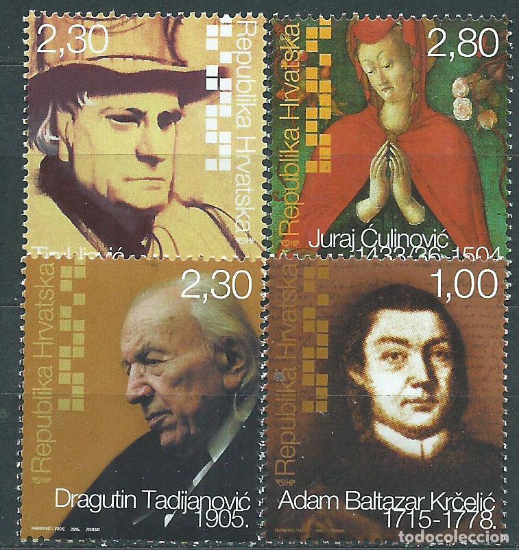 Francobolli: Croacia Correo 2005 Yvert 695/98 ** Mnh Personajes