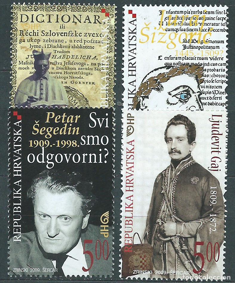 Stamps: Croacia Correo 2009 Yvert 845/48 ** Mnh Personajes