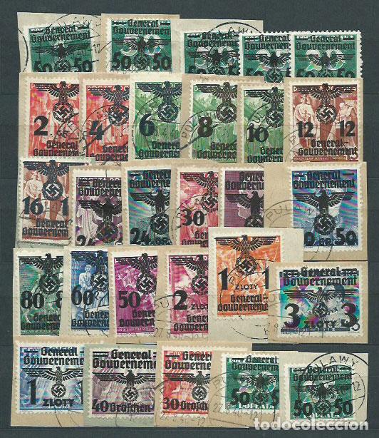 Stamps: Polonia - Ocupacion Alemana Correo Yvert 30/55 usado Falta n&ordm; 51/2