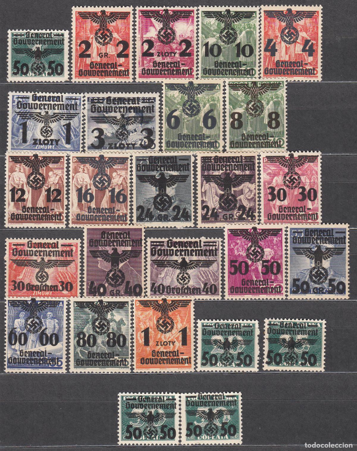Stamps: Polonia Ocupacion Alemana Correo Yvert 30/55 ** Mnh