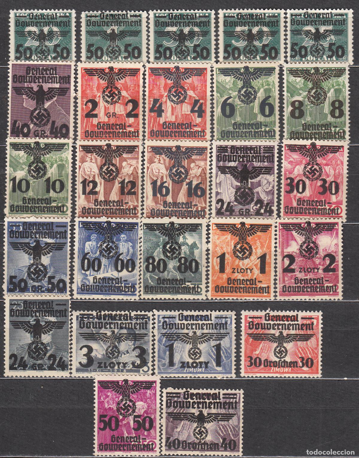 Stamps: Polonia Ocupacion Alemana Correo Yvert 30/55 * Mh