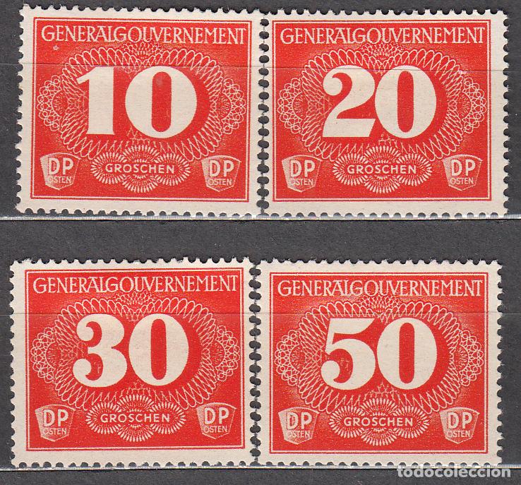 Stamps: Polonia Ocupacion Alemana Tasa Yvert 1/4 * Mh