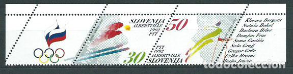 Stamps: Eslovenia - Correo 1992 Yvert 6/7 ** Mnh Olimpiadas de Albertville