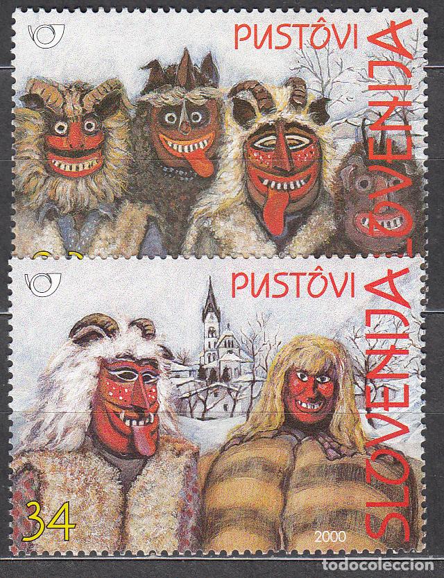 Timbres: Eslovenia Correo 2000 Yvert 259/60 ** Mnh Mascaras