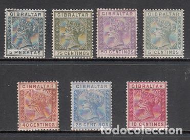 Timbres: Gibraltar - Correo 1889 Yvert 22/7+29 * Mh
