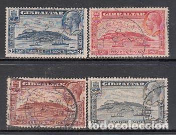 Stamps: Gibraltar - Correo 1931 Yvert 91/4 usado Roca de Gibraltar