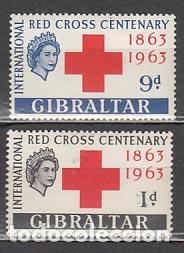Stamps: Gibraltar - Correo 1963 Yvert 160/1 ** Mnh Cruz roja