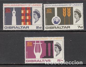 Stamps: Gibraltar - Correo 1966 Yvert 181/3 ** Mnh UNESCO