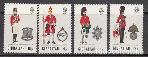 Stamps: Gibraltar - Correo 1971 Yvert 274/7 ** Mnh Uniformes militares