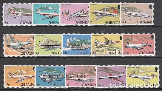 Stamps: Gibraltar - Correo 1982 Yvert 439/53 ** Mnh Aviones
