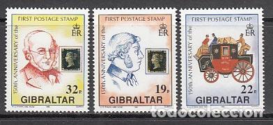 Stamps: Gibraltar - Correo 1990 Yvert 607/9 ** Mnh Primer sello