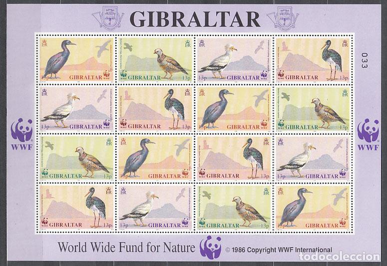 Stamps: Gibraltar - Correo 1991 Yvert 629/32 Mini hoja ** Mnh Fauna aves