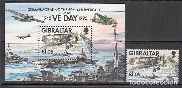 Stamps: Gibraltar - Correo 1995 Yvert 726+H.20 ** Mnh Avi&oacute;n