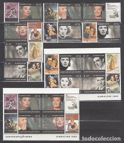 Stamps: Gibraltar - Correo 1995 Yvert 746/53+H.22/3 ** Mnh Cine