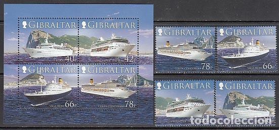 Briefmarken: Gibraltar - Correo 2006 Yvert 1179/82+H.74 ** Mnh Barcos