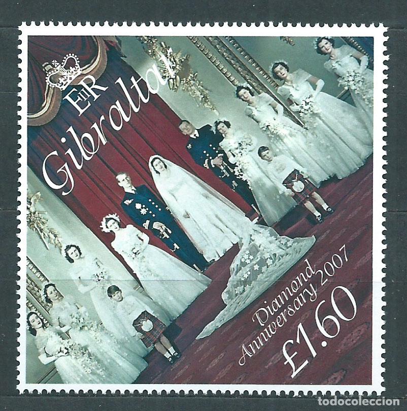 Timbres: Gibraltar Correo 2007 Yvert 1197 ** Mnh 60 aniversario Bodas Isabel II