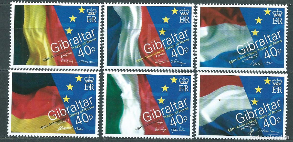 Timbres: Gibraltar Correo 2007 Yvert 1198/203 SH ** Mnh 50 Aniversario del Tratado de Rom