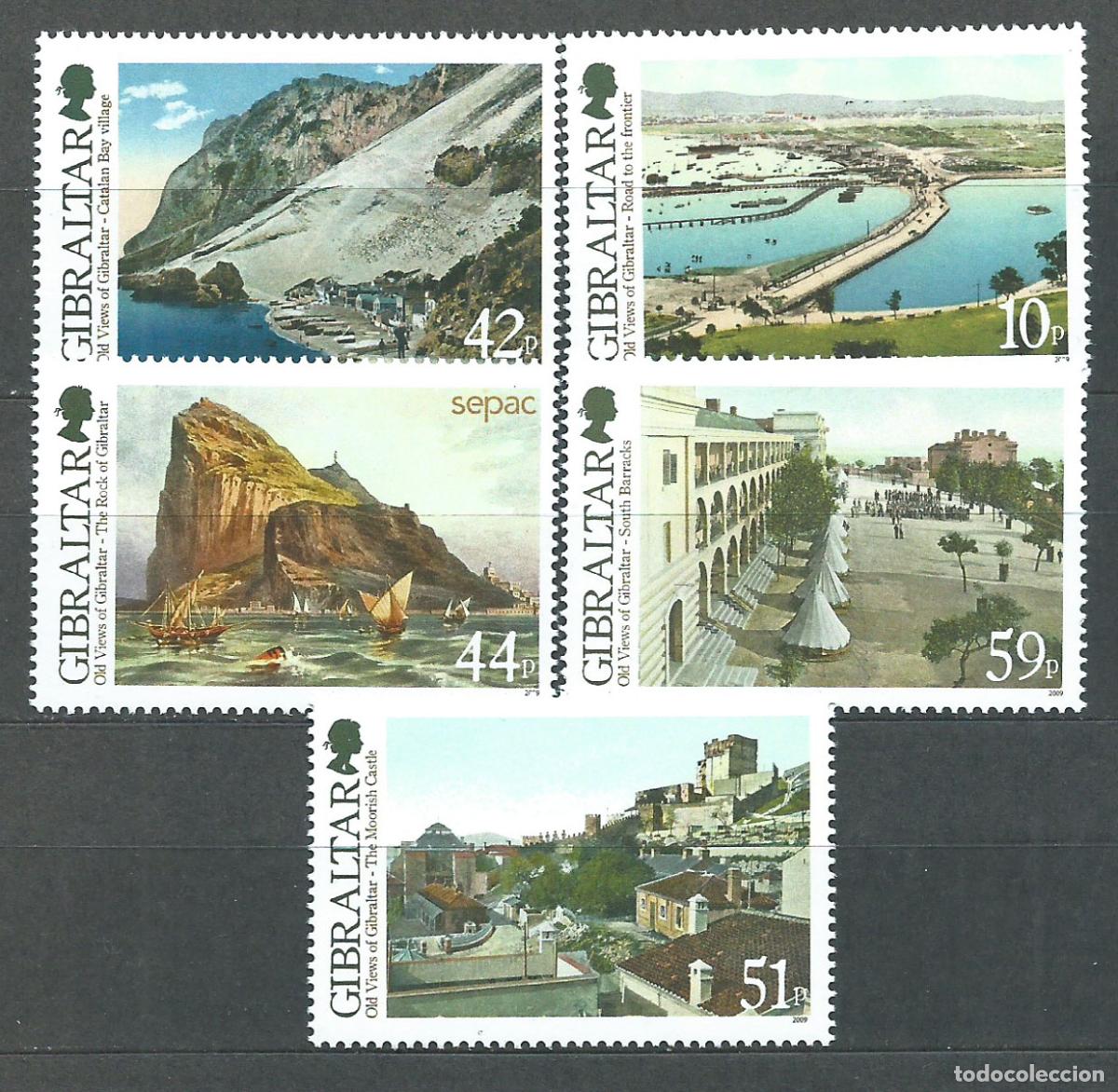 Timbres: Gibraltar Correo 2009 Yvert 1340/44 ** Mnh Vistas Antiguas de Gibraltar