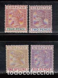 Timbres: Gibraltar - Correo 1898 Yvert 33/6 **/* Mnh/Mh